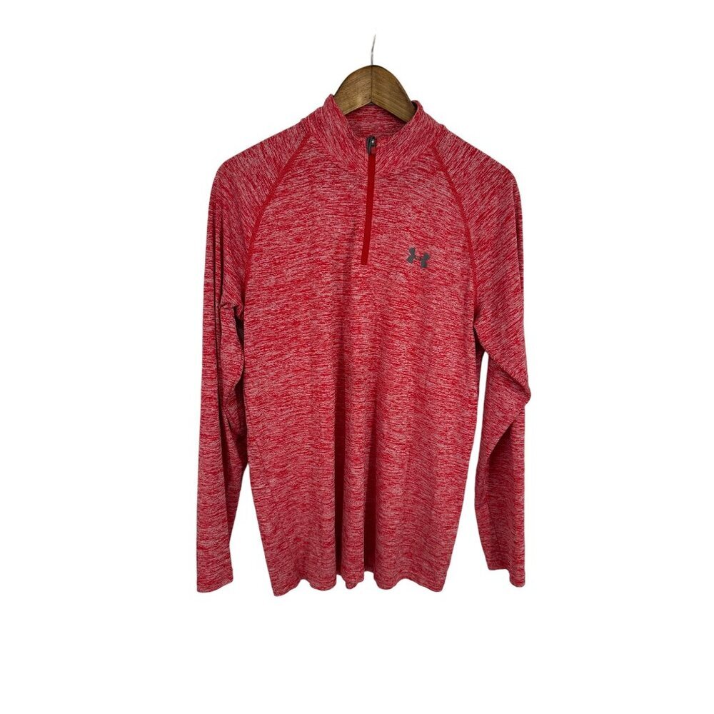 Under Armour Mens UA Tech 1/4 Zip Long Sleeve Loose Hear Gear Shirt 1242220 SZ M